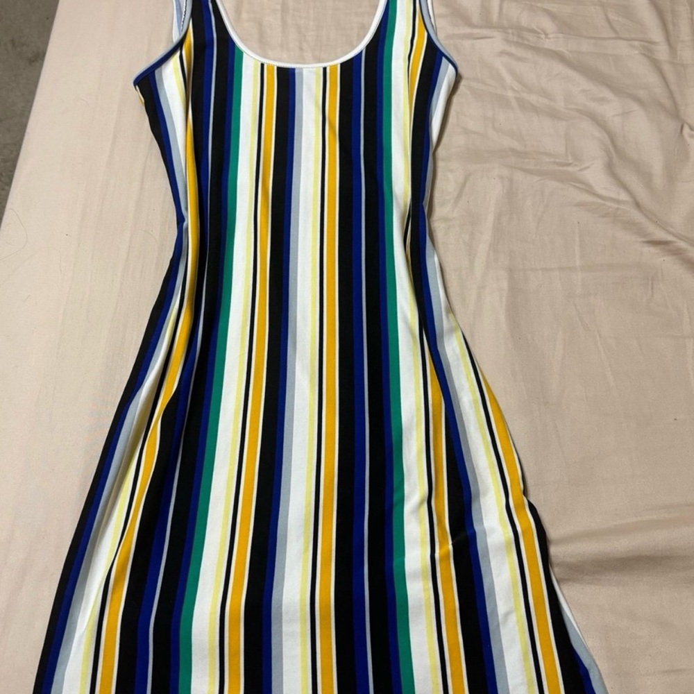 Fashion Nova Striped Multicolor Sleeveless Dress